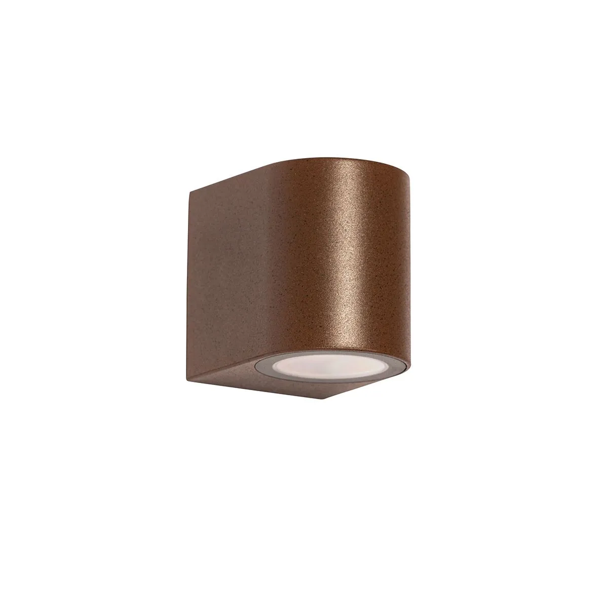 Applique d'extérieur moderne ovale en plastique marron rouille - Baleno