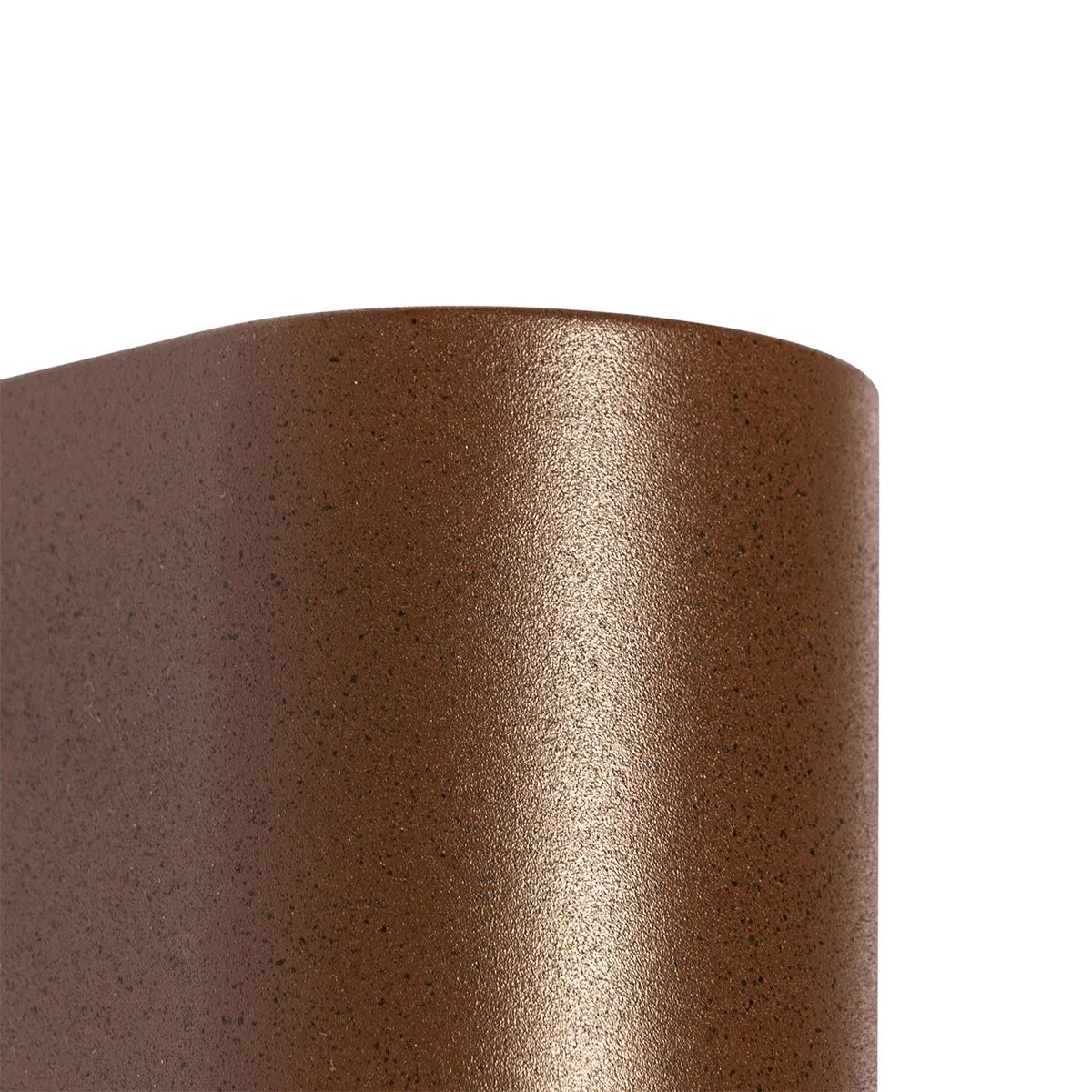 Applique d'extérieur moderne ovale en plastique marron rouille - Baleno