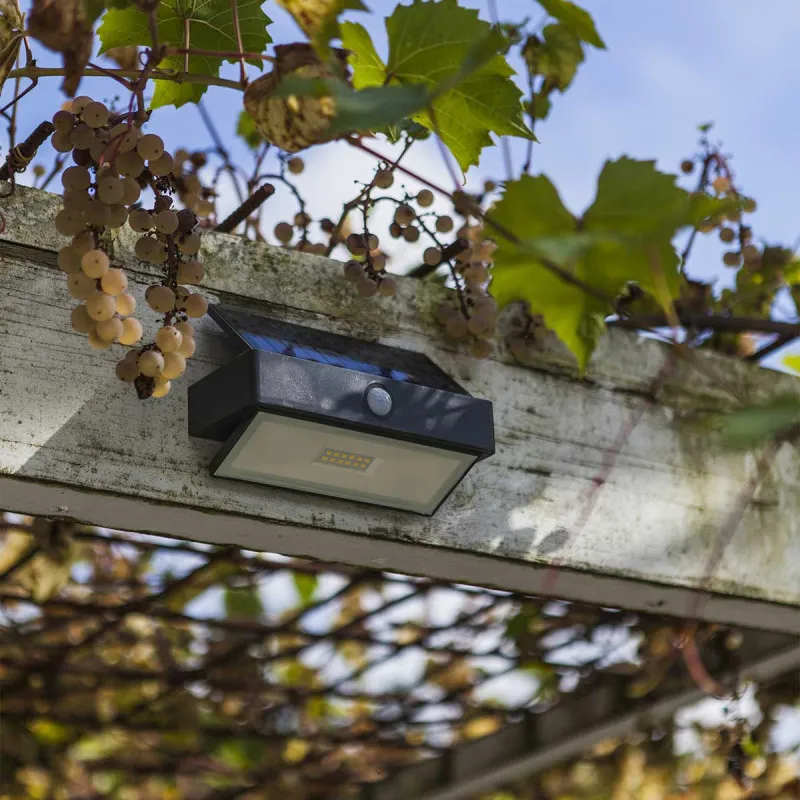 Applique extérieure grise solaire détecteur de présence