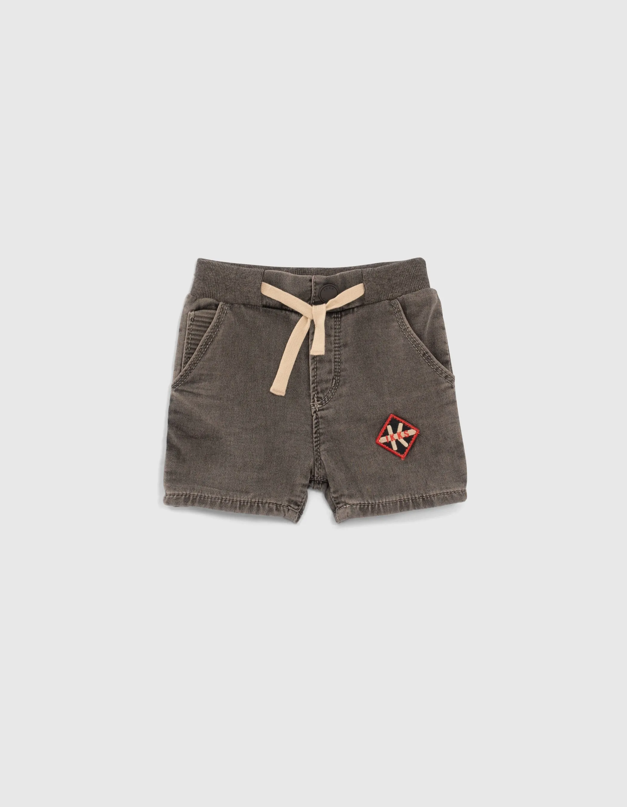Bermuda en jean gris taille élastiquée bébé garçon
