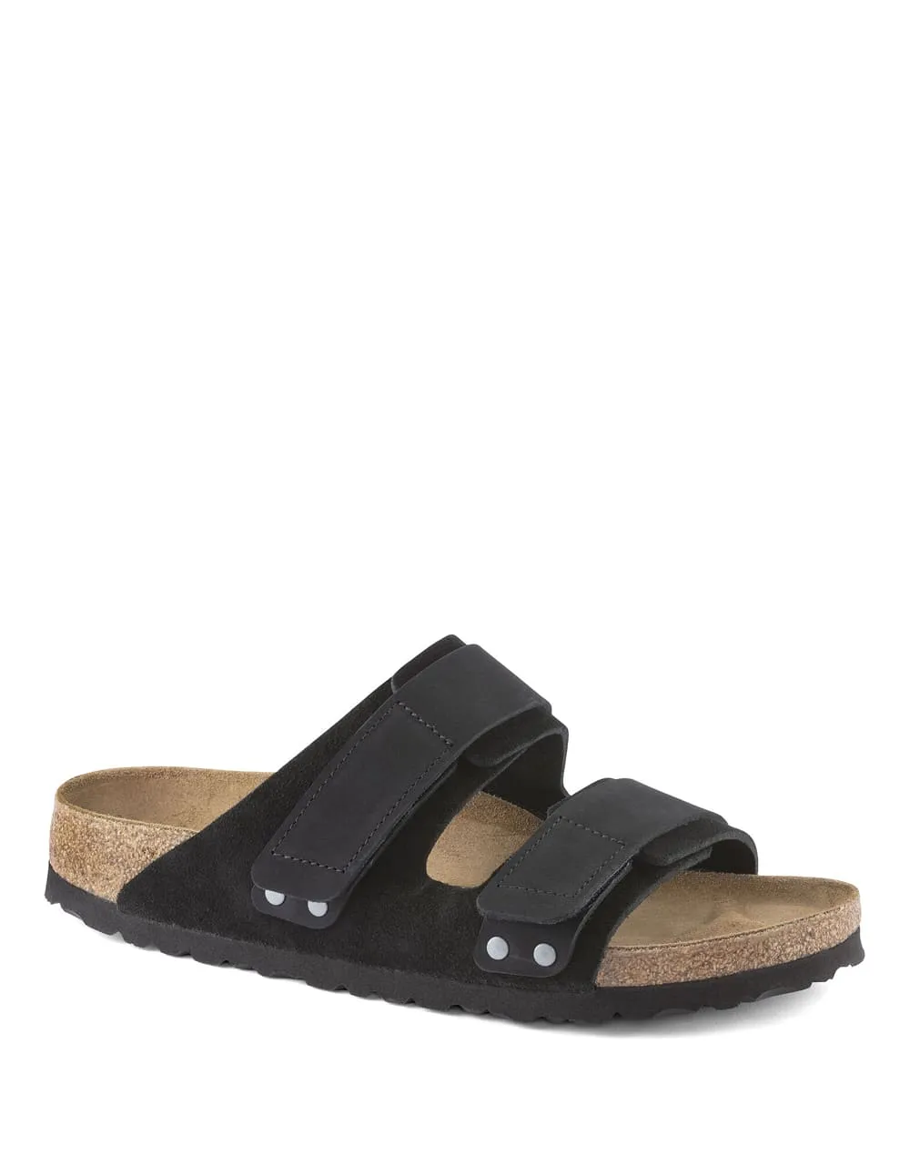 Birkenstock Uji Nubuck Leather Suede Negras Hombre