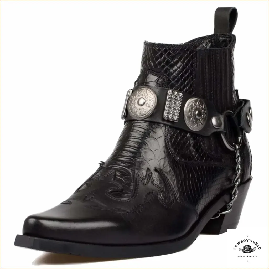 Bottines Cowboy Femme Noires