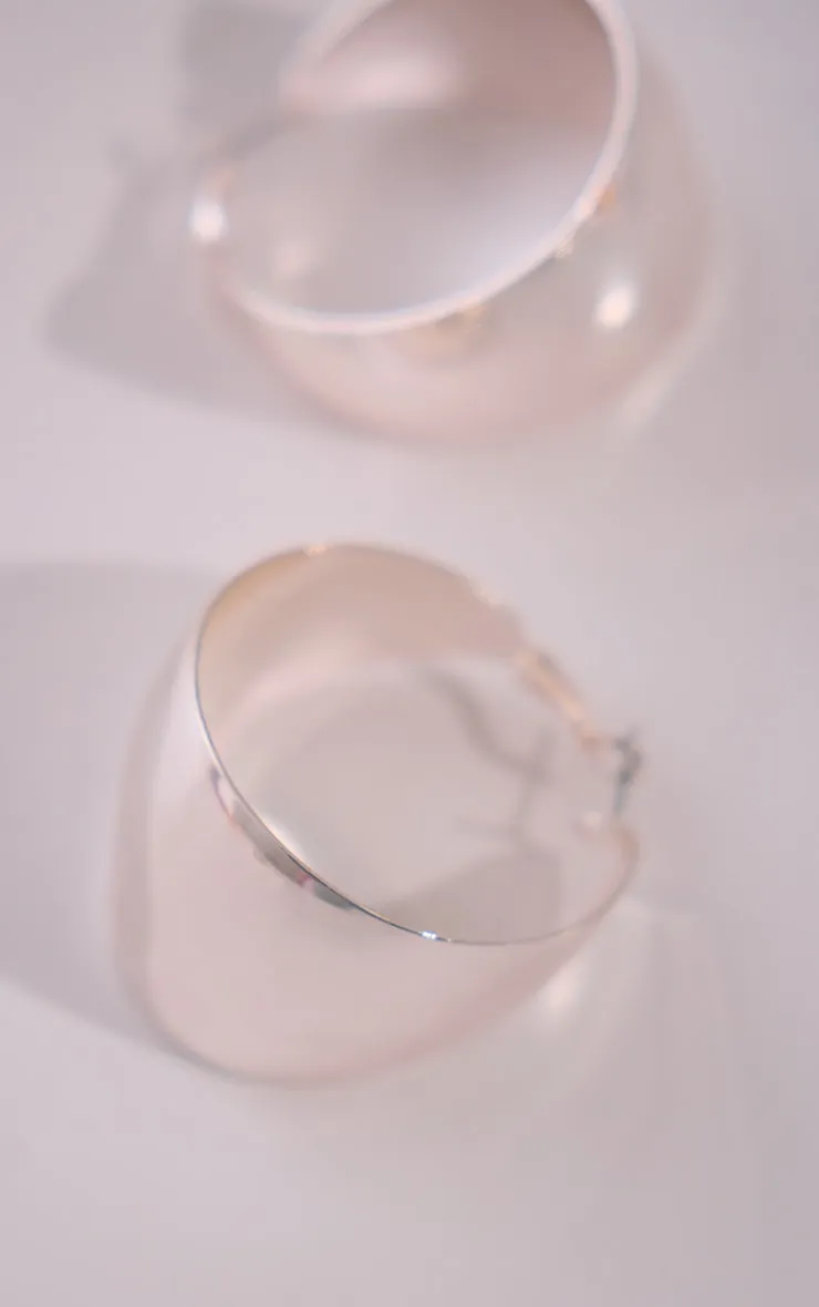 Boucles d'oreilles en anneaux XXL argentés