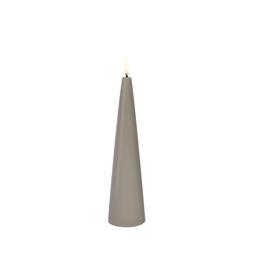 Bougie en Forme de Cône LED 5,8x21,5 cm Sandstone/Smooth - Uyuni Lighting