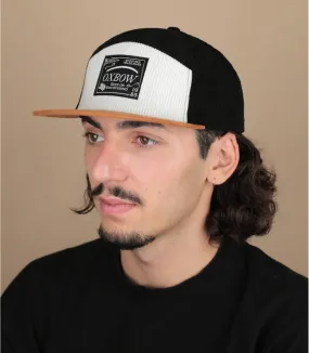 Casquette baseball noire patch visière suède - Casquette Gordon noir Oxbow : Headict