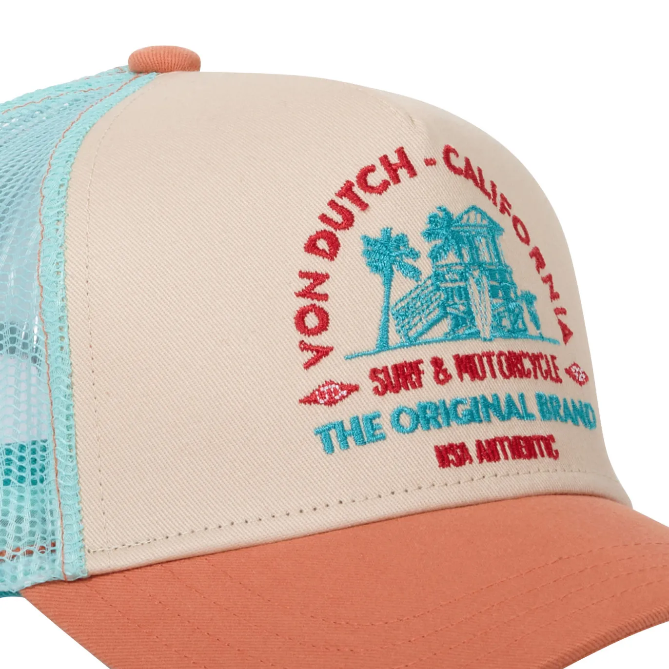 Casquette Vondutch Beige Trucker Snapback SURF