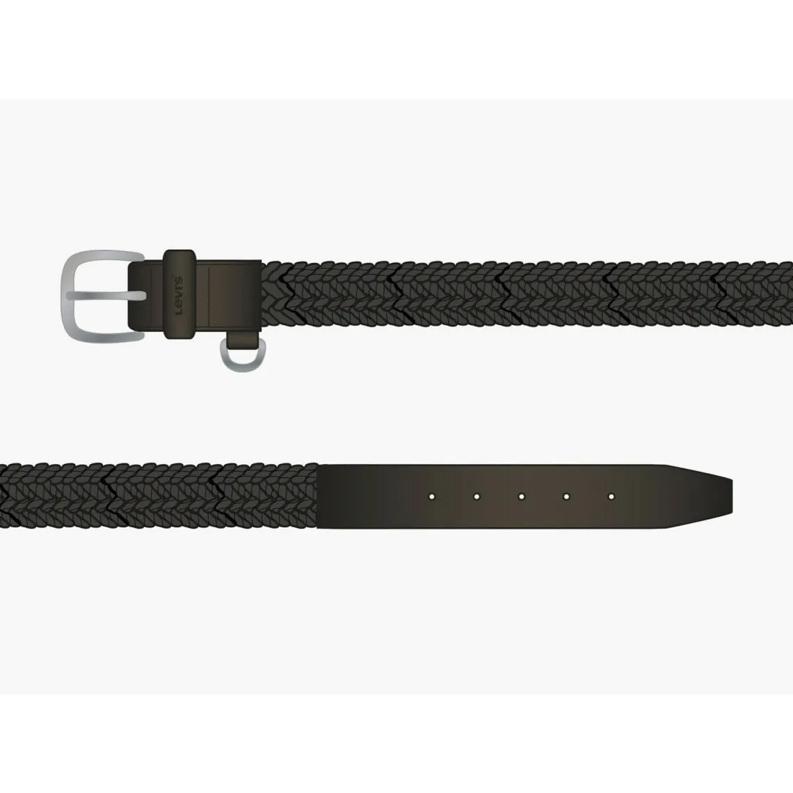 Ceinture à Sangle Tressée en Coton Noire Levi's - Ceinture & bretelle Homme sur MenCorner