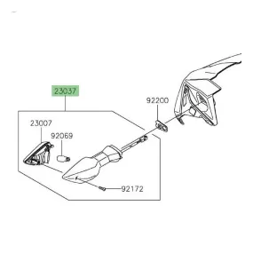 Clignotant avant d'origine Kawasaki Z650 (2017-2019) | Moto Shop 35