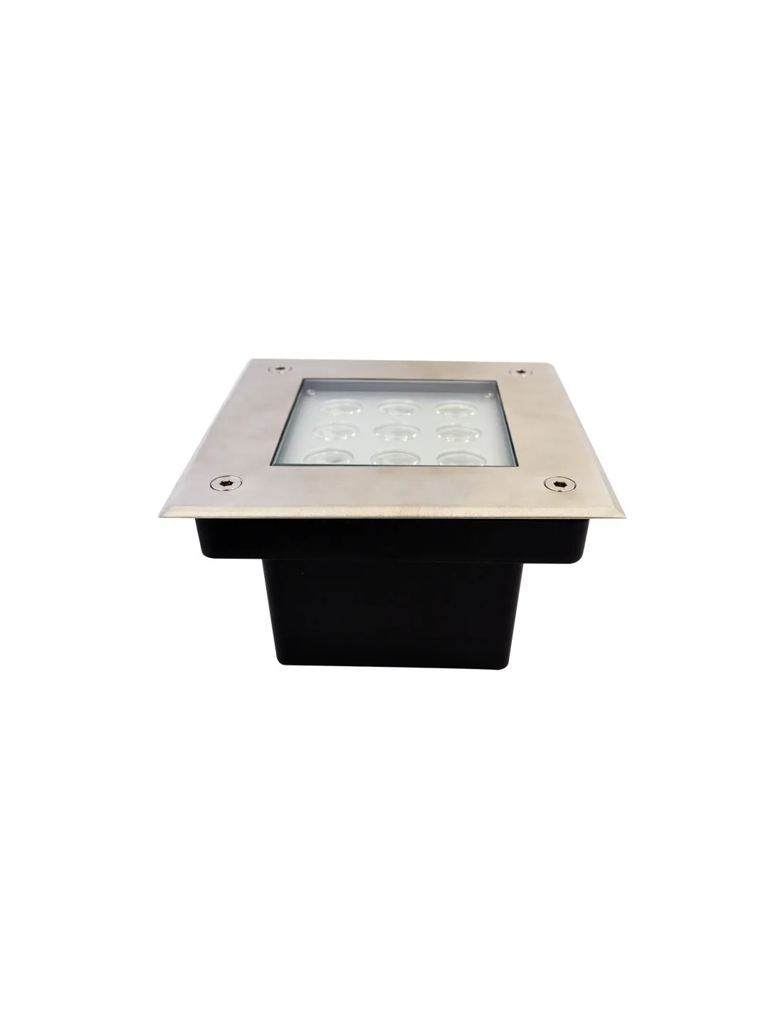ETNA CARRE SPOT ENCASTRABLE SOL 9W 3000K IP67 INOX 316L MIIDEX VISION-EL 70642