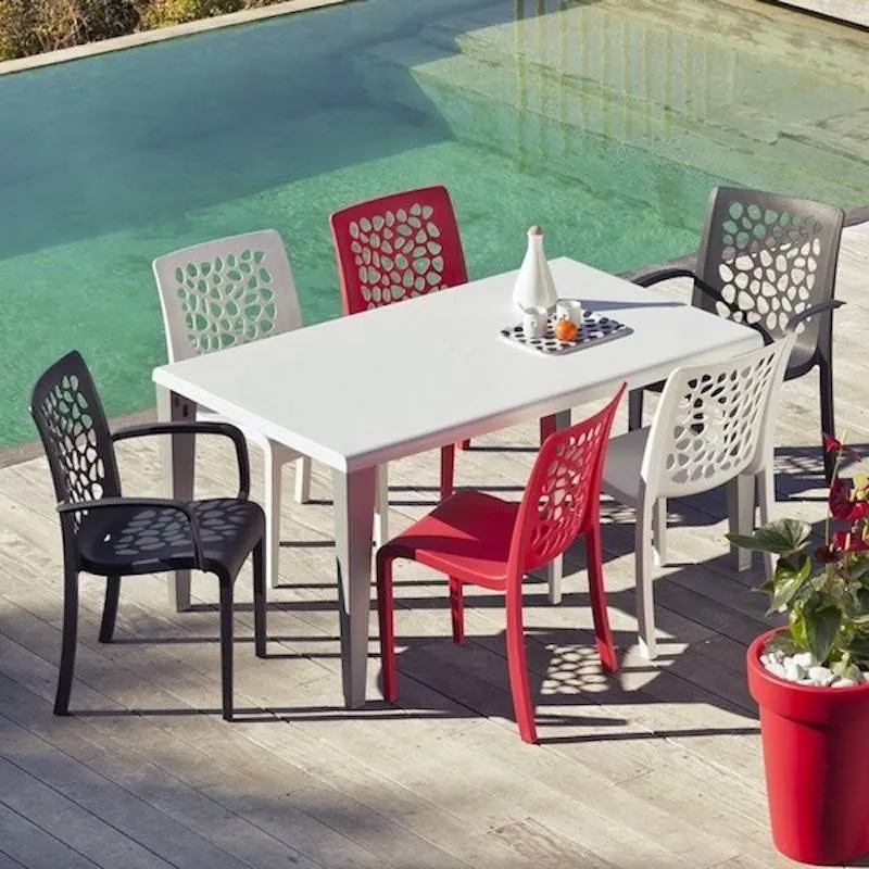 Fauteuil TULIPE Grosfillex Rouge Architectural