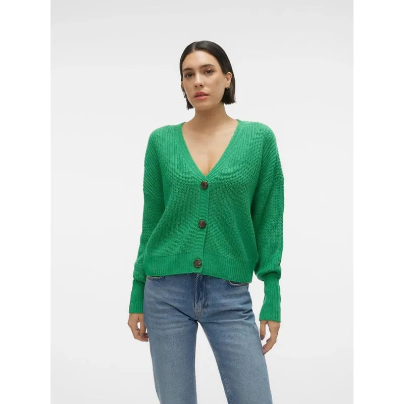Gilet cardigan à carreaux crop kia noir femme - Vero Moda | wimod