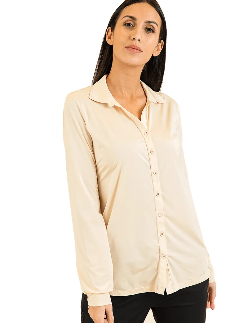 HBT - Basics Essentiels | Zélie Silky Touch Chemise Femme Nude