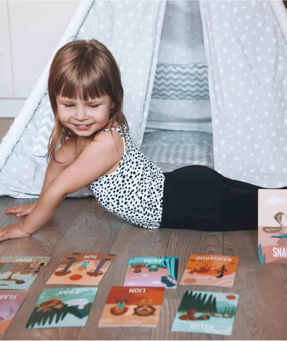 Imyogi : Cartes de Yoga enfant illustrées à la main - 100% Green