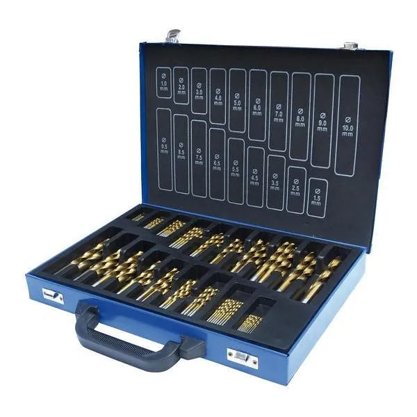 Jeu de forets hélicoïdaux Holzmann HSS 170 pièces 1-10 mm TiN SPS170TIN acheter à bas prix 