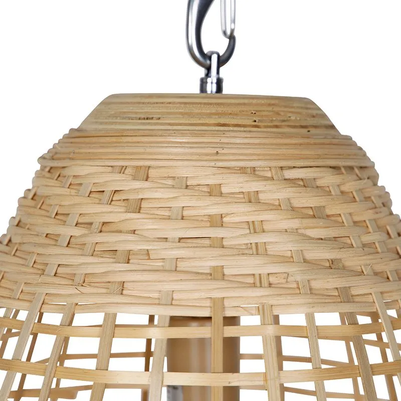 Lampadaire extérieur rotin IP44 avec LED RGBW - Mart Maurice
