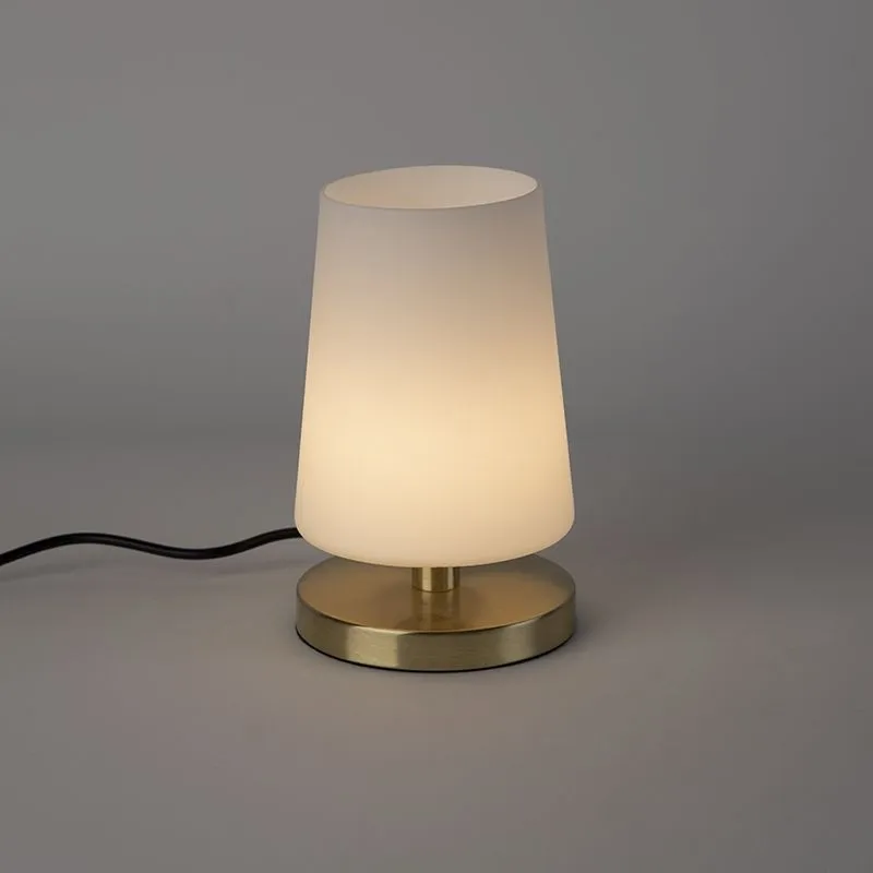 Lampe de table en laiton moderne avec variateur tactile et LED - Magma