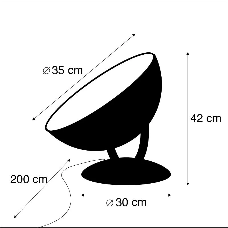 Lampe de table industrielle noire avec or réglable - Magna