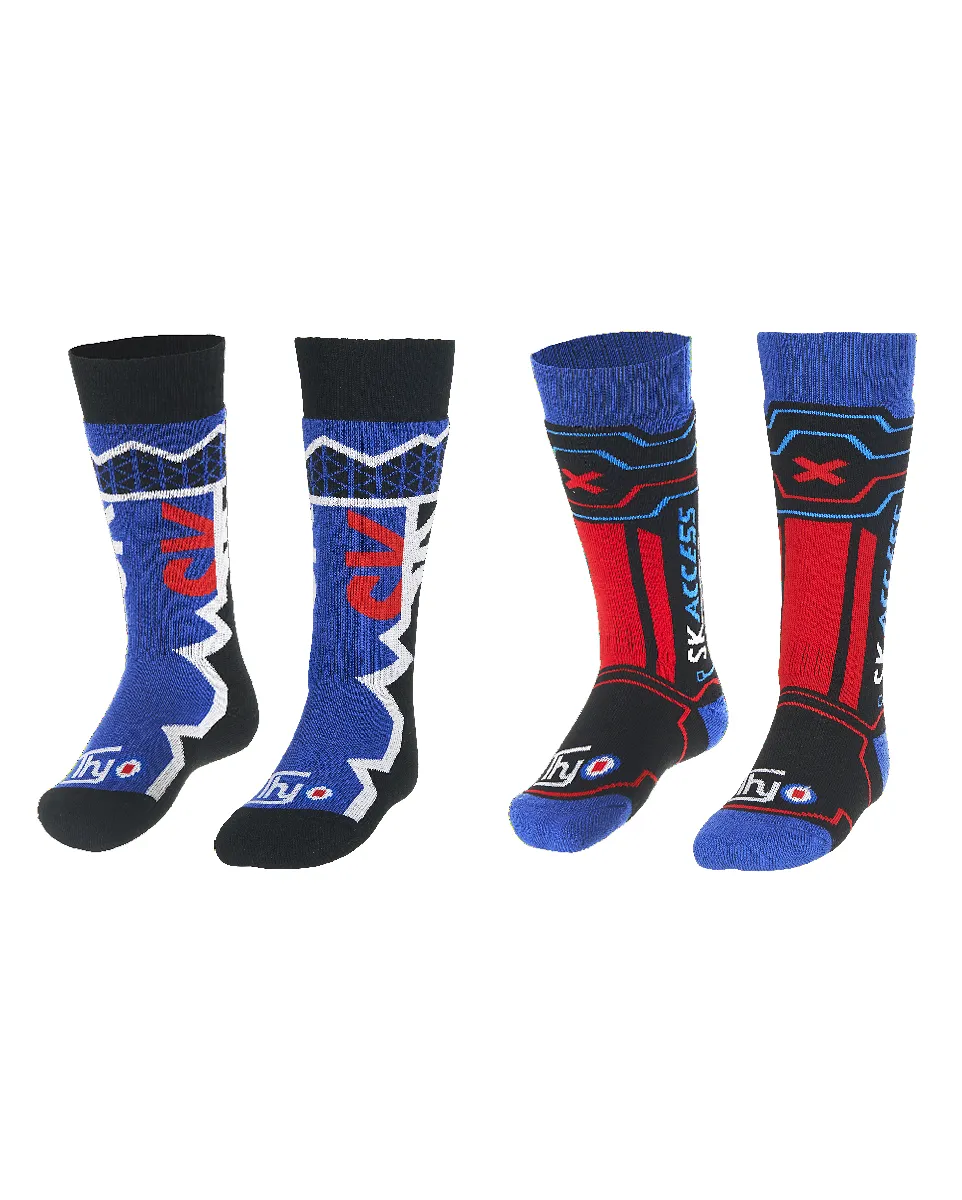 LOT DE 2 PAIRES DE CHAUSSETTES DE SKI JUNIOR-