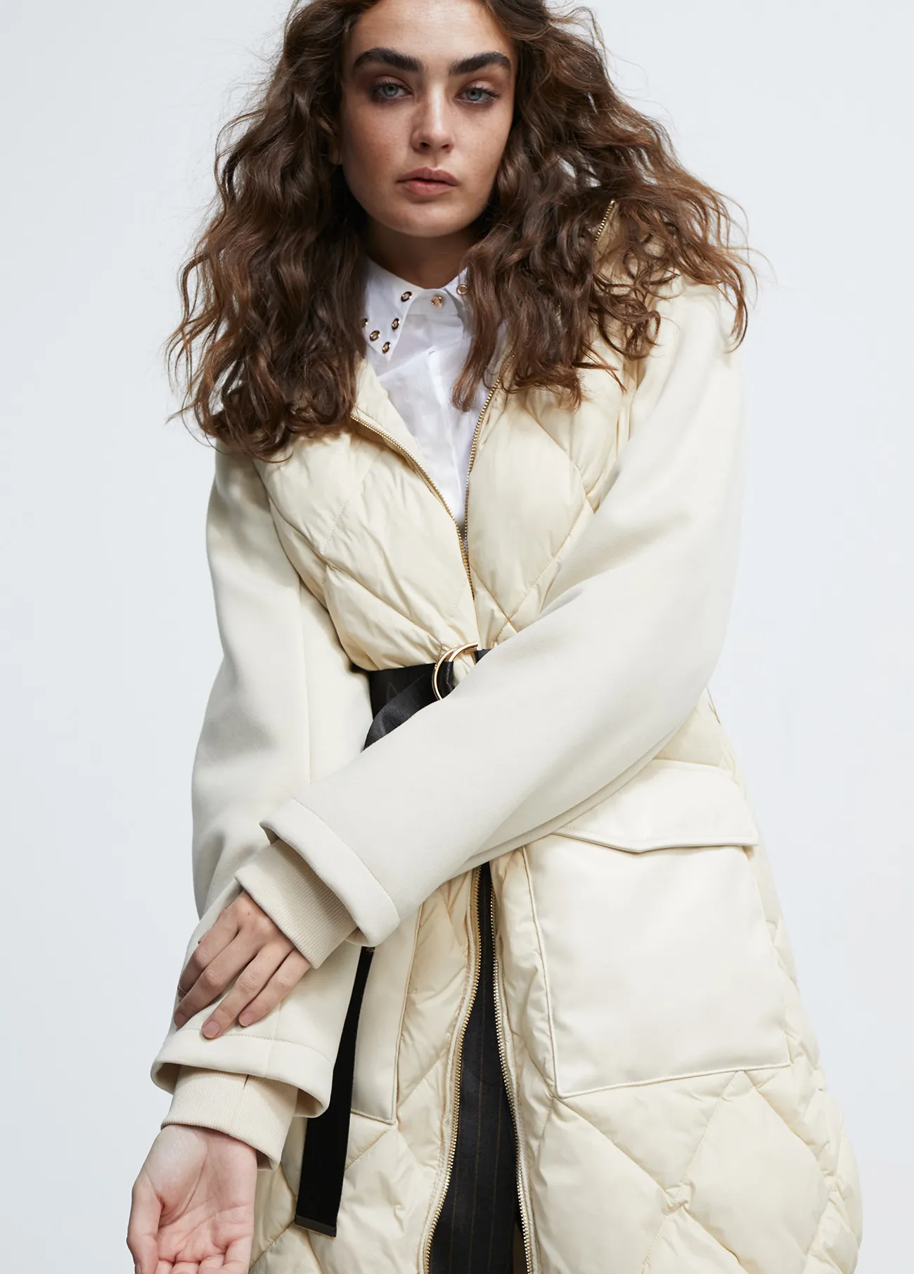 Manteau matelassé combiné