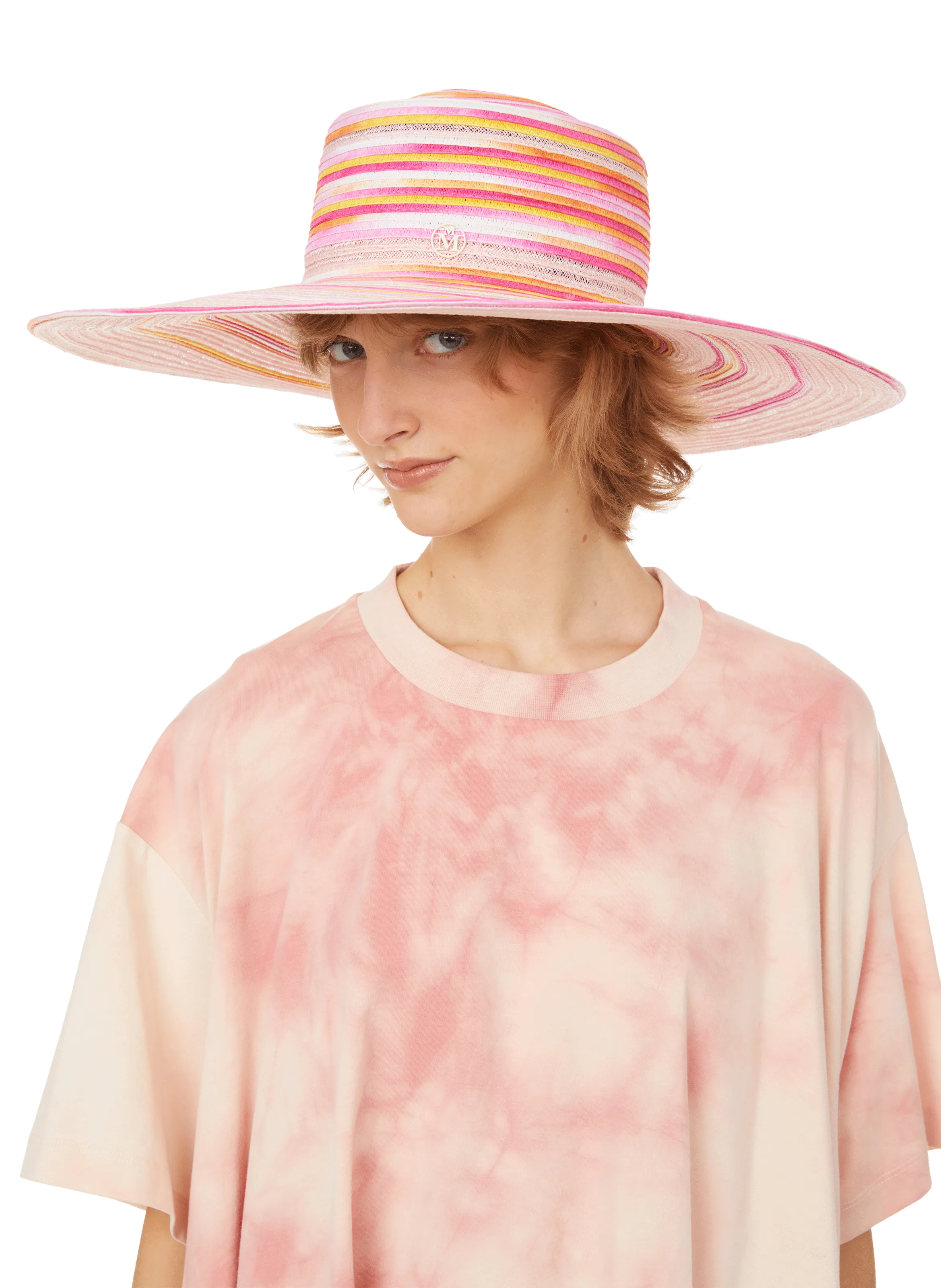 MARQUES ALMEIDA  T-shirt asymétrique en jersey de coton biologique  - Rose