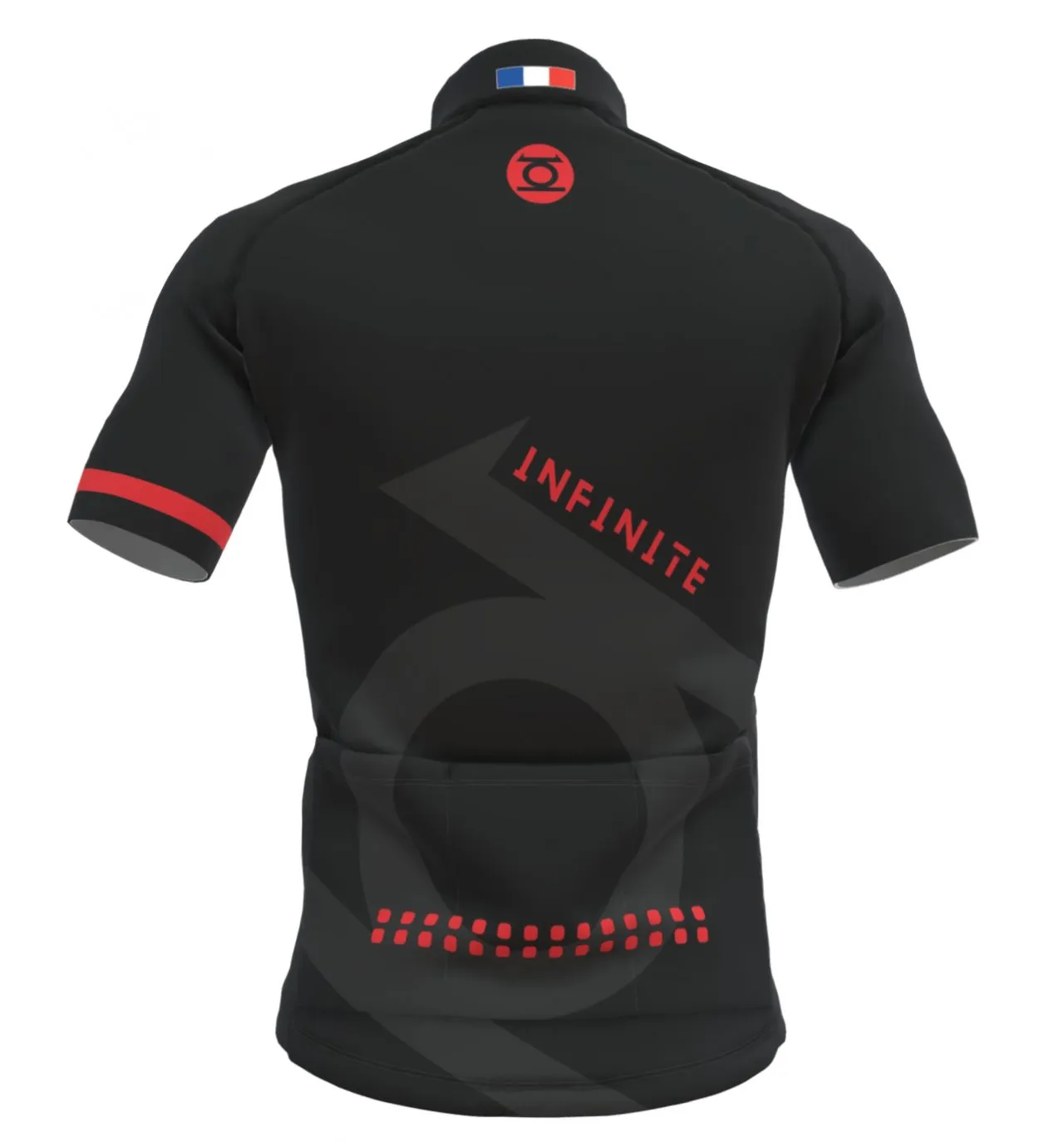 MINOTOR  MAILLOT INFINITE NOIR ET ROUGE  Maillot vélo