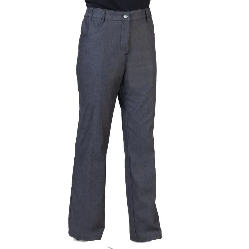 Pantalon noir cuisinier - pantalon pâtissier E01 - Taille groupée 0 (34/36) COL_037039 Noir Denim (N0180)