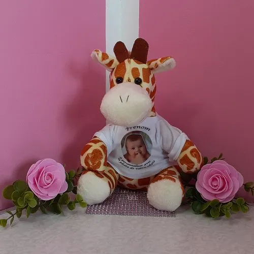 Peluche girafe à personnaliser
