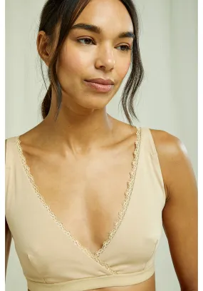 People Tree - Conscious Clothing - Lace Trim Triangle Almond