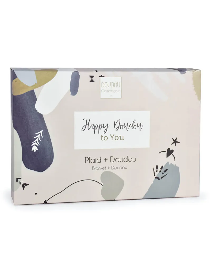 Plaid et doudou personnalisé - Happy Wild (100x70 cm)