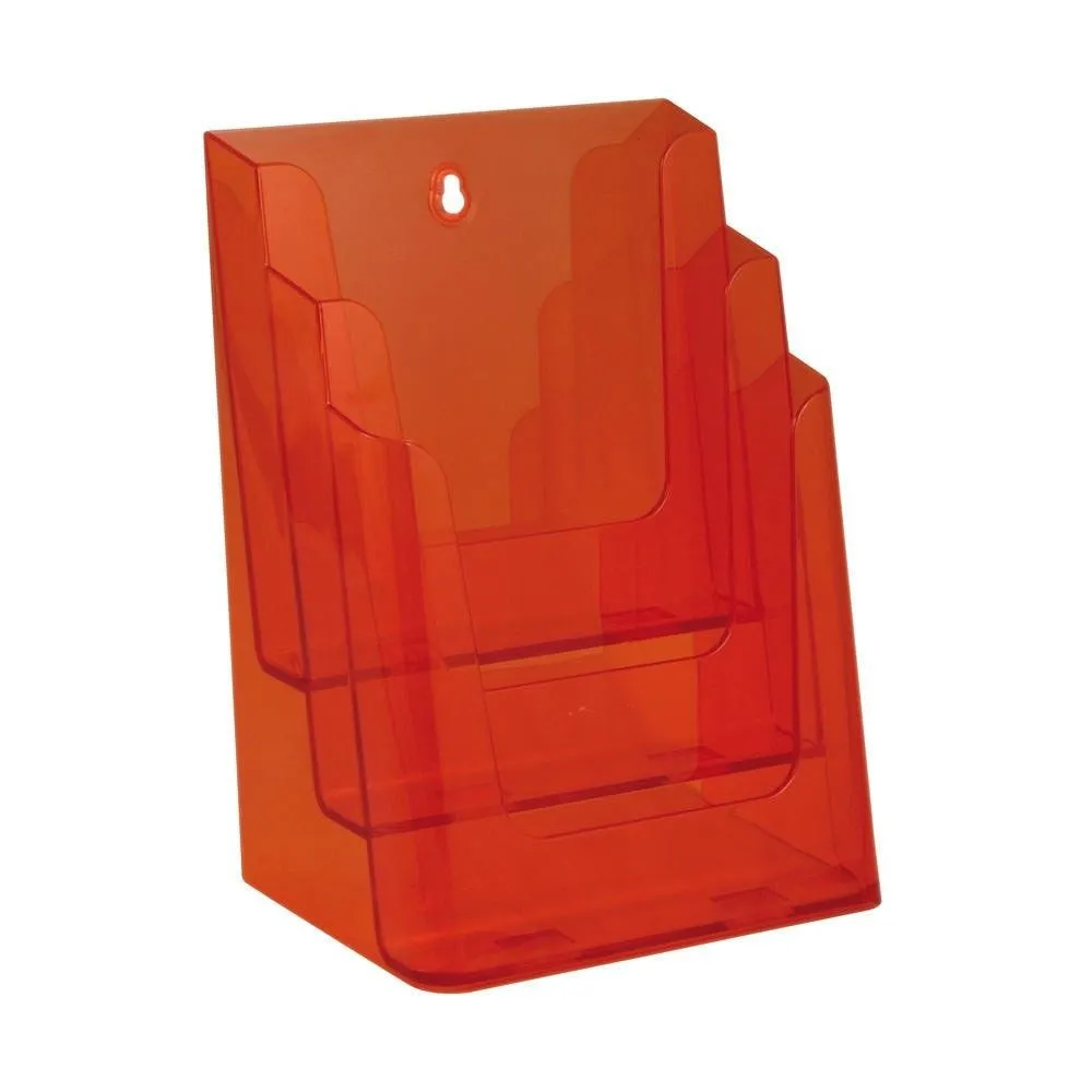 Porte-brochures couleur 3 compartiments a4 orange