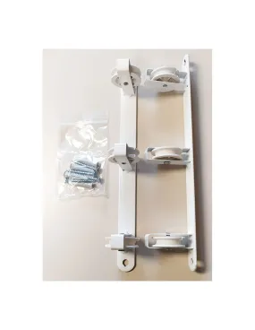 Porte-Vêtements Mural Basic Avec 3 Poulies Blanc 37x5x5cm - 77374