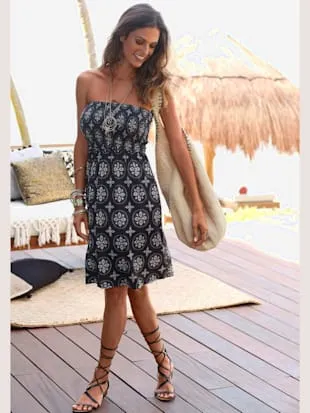 Robe bustier imprimé ethnique tendance