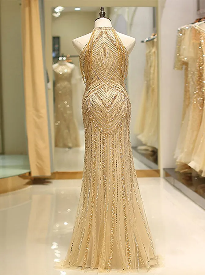 Robe de Soirée Sirène Dorée