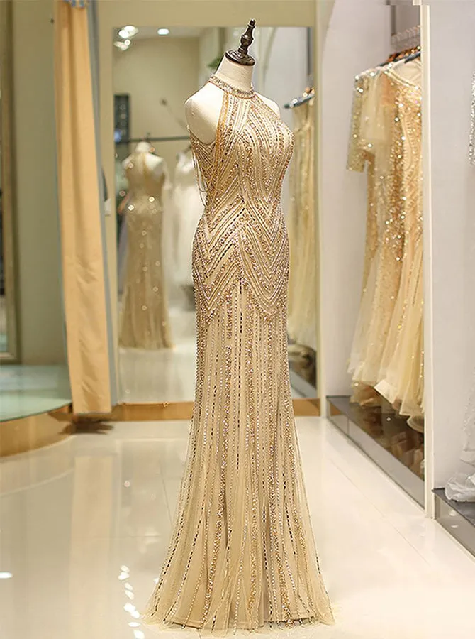 Robe de Soirée Sirène Dorée