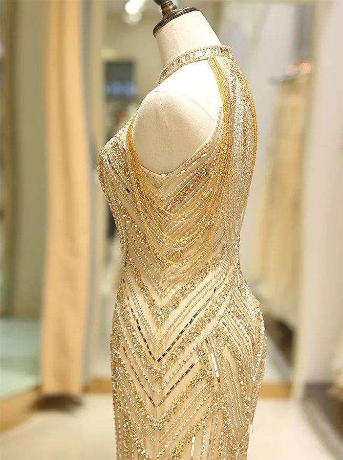 Robe de Soirée Sirène Dorée