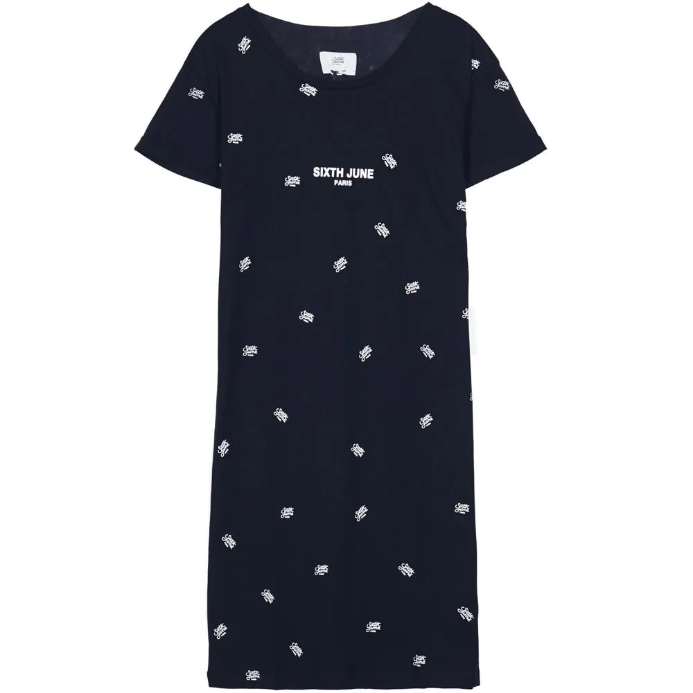 Robe logomania noir