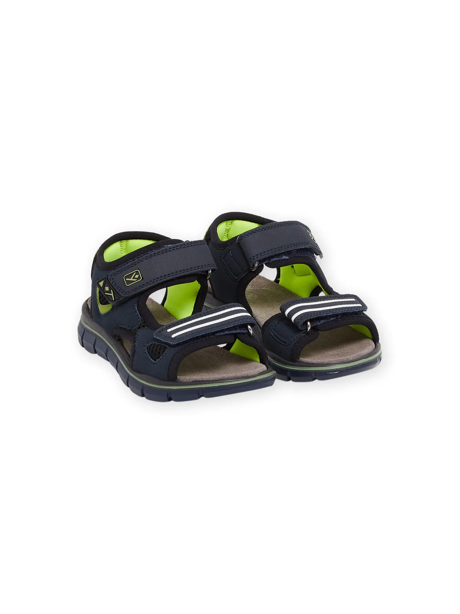 Sandales bleu marine en cuir