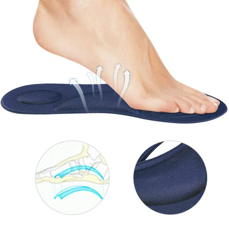 Semelles Anti douleurs 4D à mémoire de Forme Noires - Lot de 2 paires