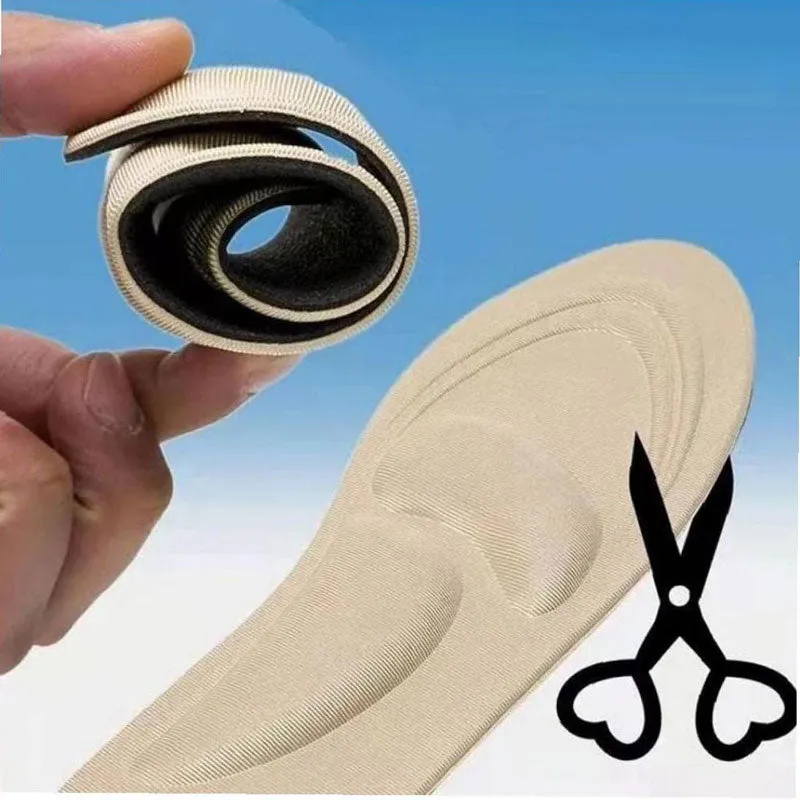Semelles Anti douleurs 4D à mémoire de Forme Noires - Lot de 2 paires