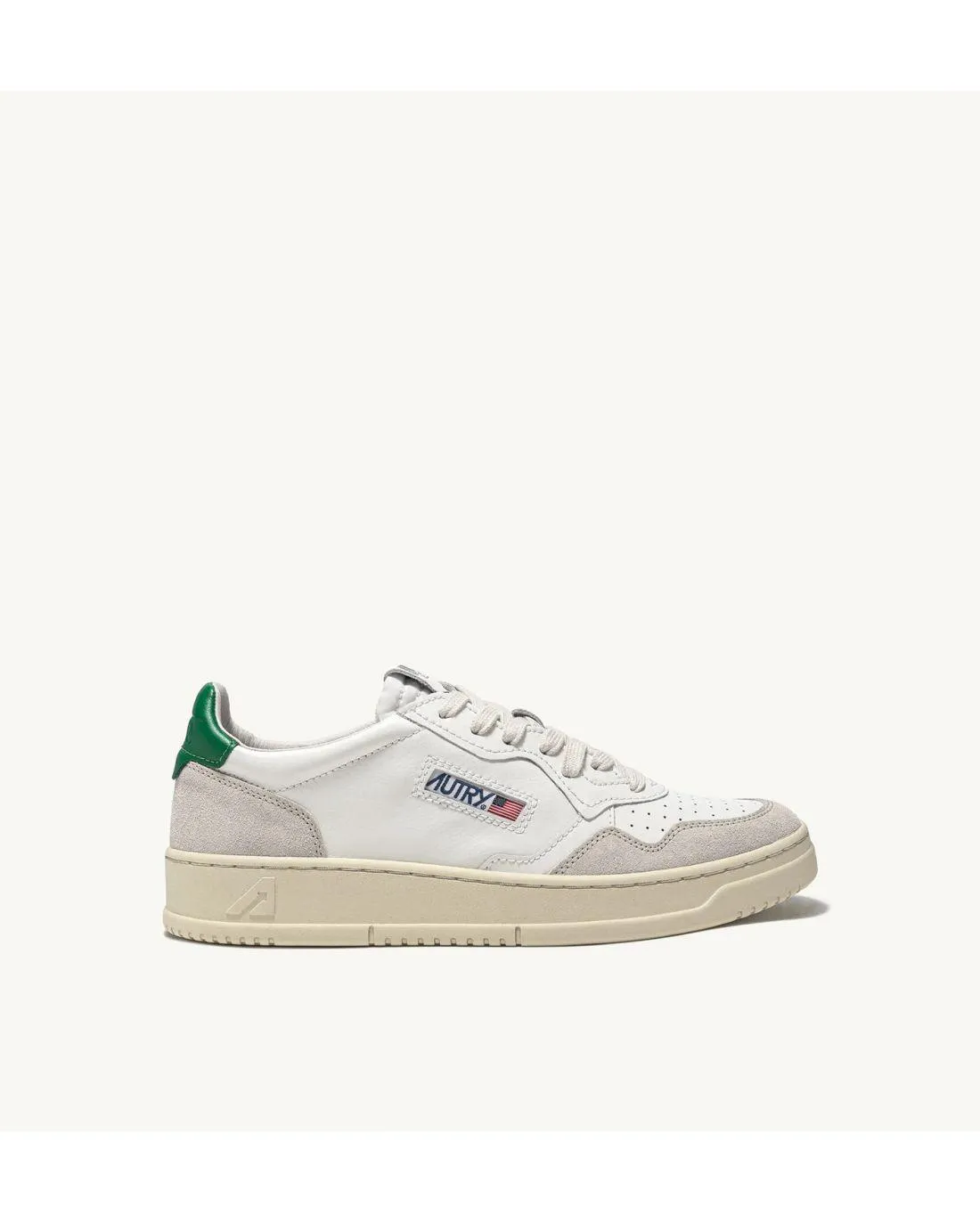 SNEAKERS MEDALIST LOW MAN LEATHER AND SUEDE WHITE AMAZON - Autry  | Chez Maman Rouen