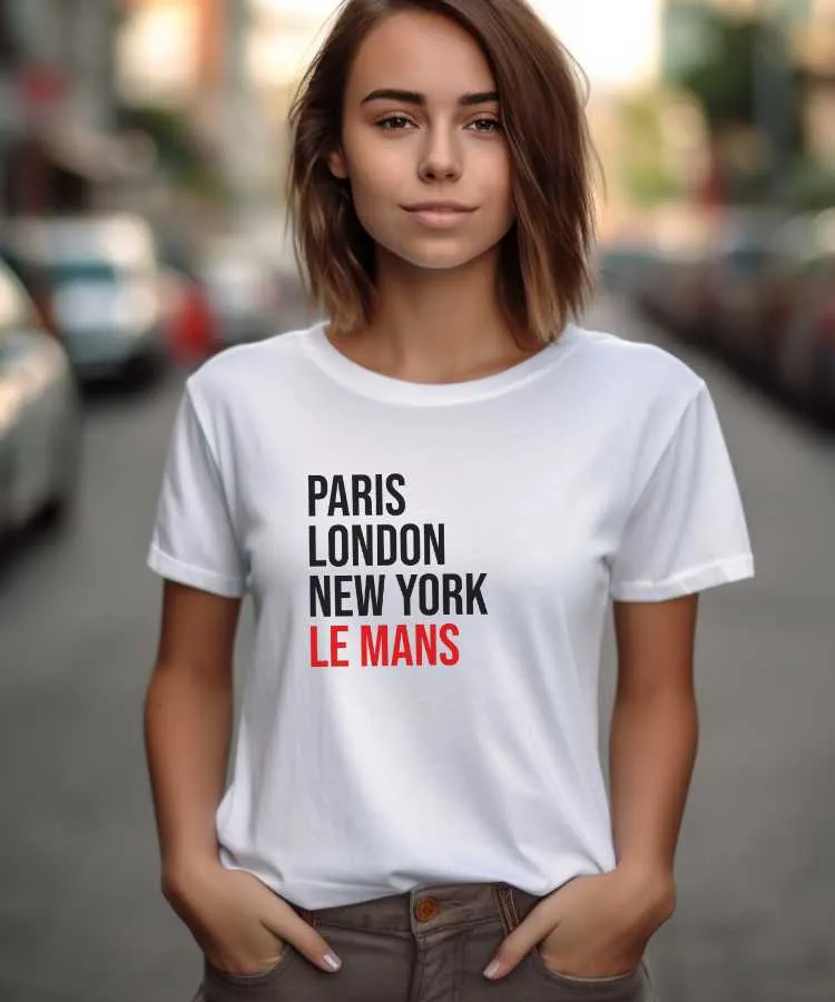 T-Shirt Paris London New York Le Mans