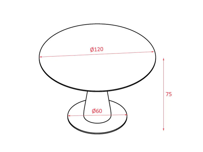 Table de réunion ronde Interstellar - Denomics