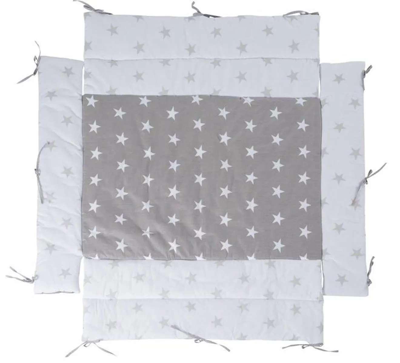 Tapis de Parc Bébé - ROBA - Little Stars - Gris / Blanc - Universel - H 18 x L 96 x P 96 cm blanc - Roba