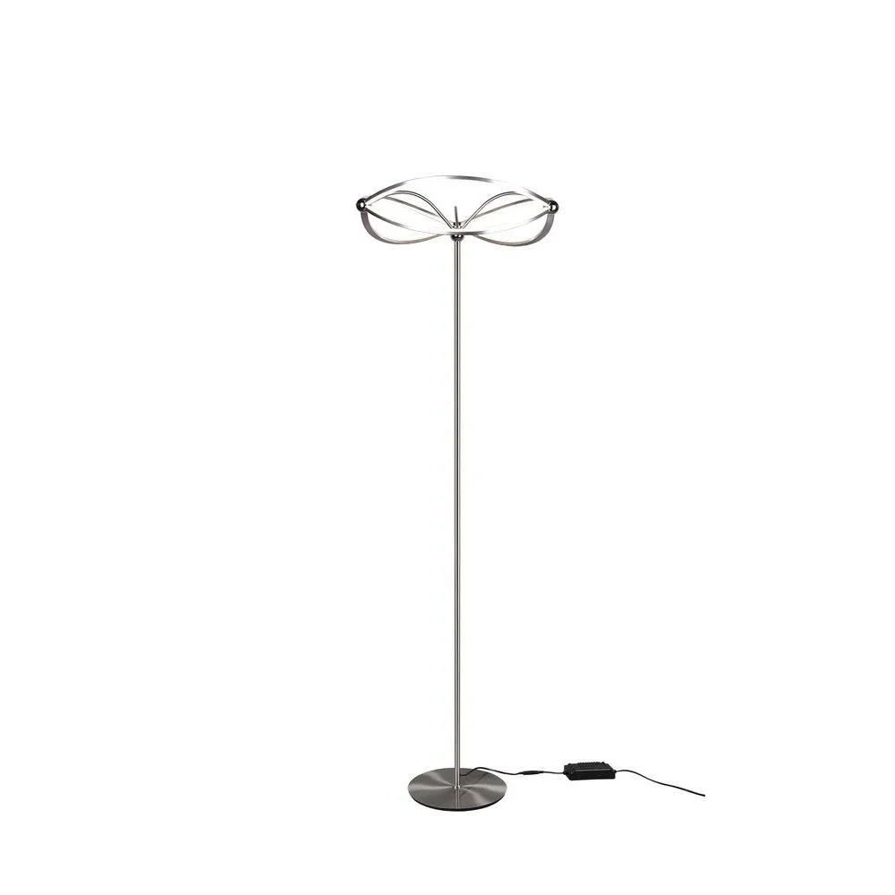 TRIO 421210107 Lampadaire nickel mat CHARIVARI
