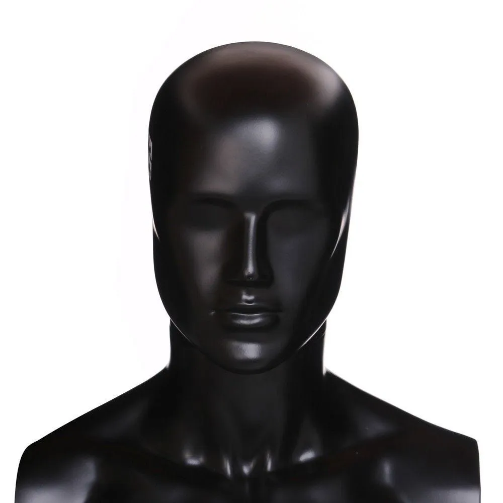 Tête homme abstraite pour mannequin modulable noir mat