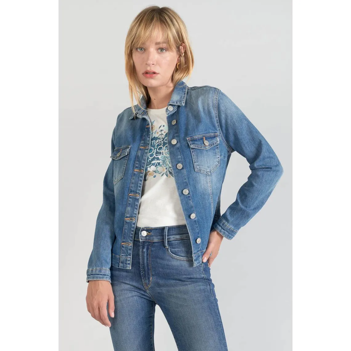 Veste en jeans bleu Lilly | 3 Suisses