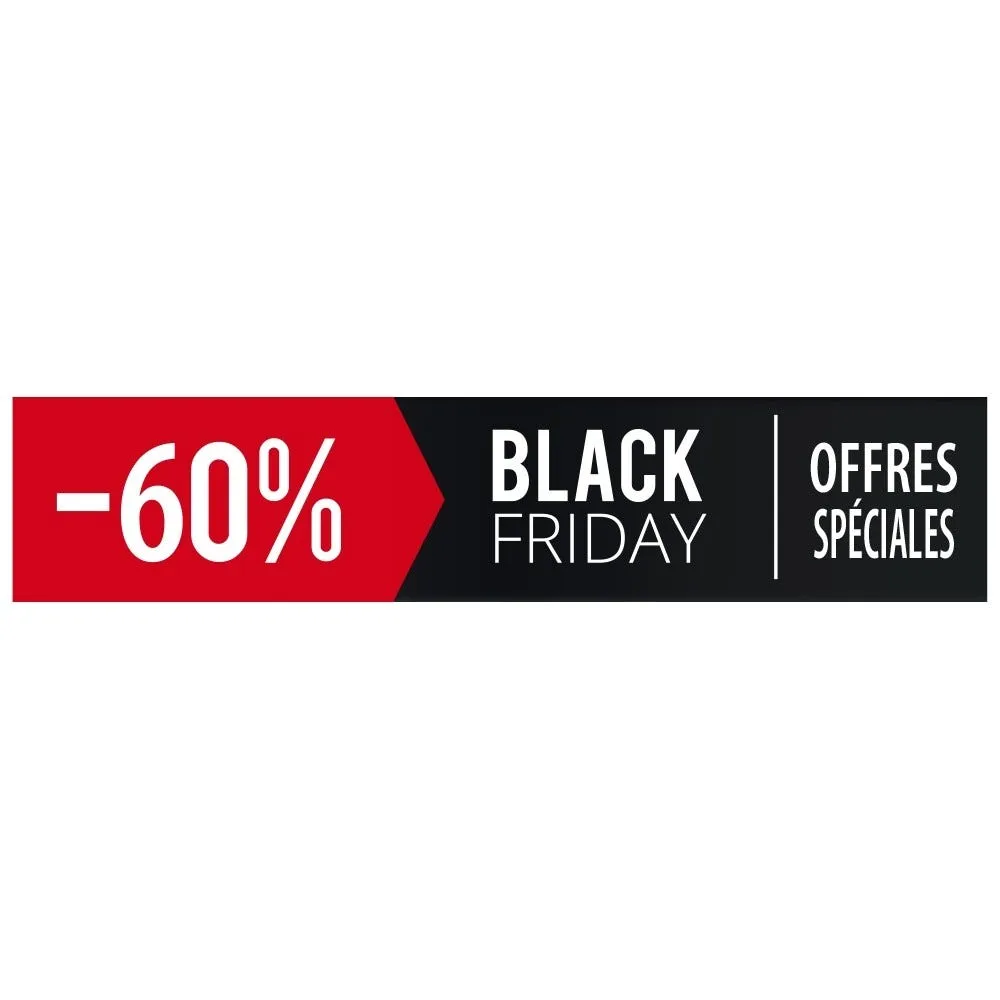 Vitrophanie petit bandeau black friday - 60 % - 20,8 x 98 cm
