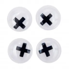 Yeux mobiles autocollants Rico design - croix (set de 4)